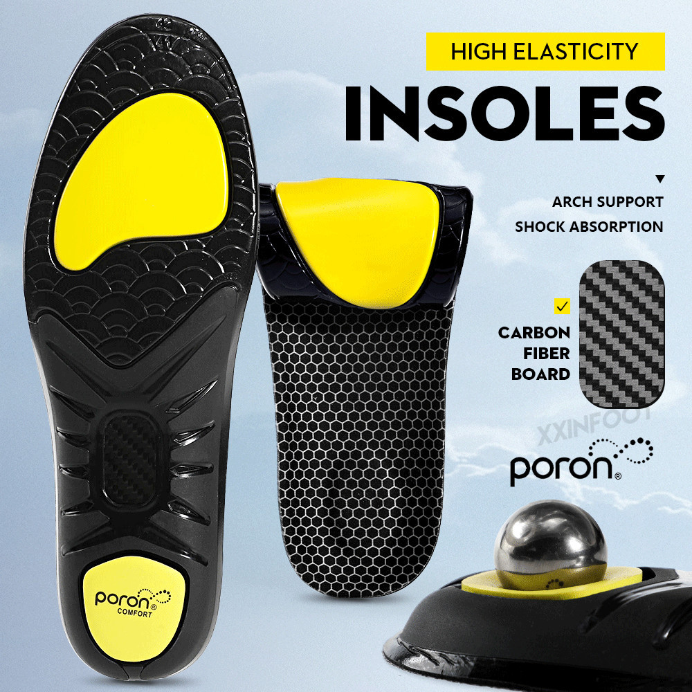 Carbon Fiber Shell Insole with Arch Support Heel Pain Relief Shock ...