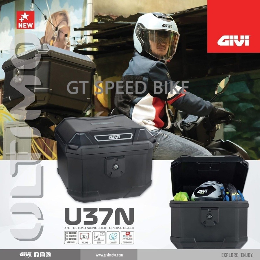 (GIVI CHEAPER PRICE) 100% ORIGINAL - GIVI U37N ULTIMO MONOLOCK TOPCASE ...