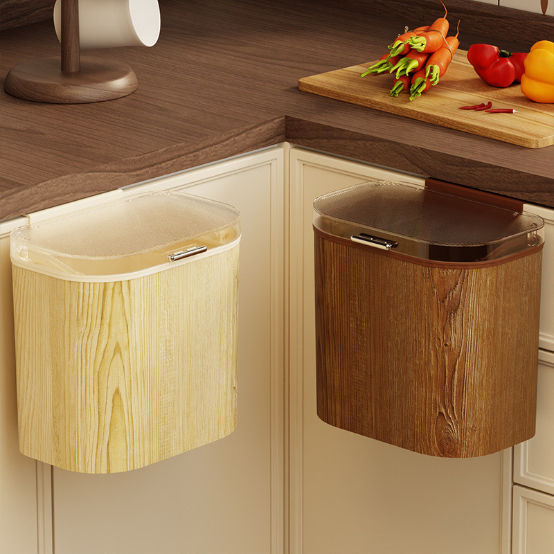 10L Wall Mounted Hanging Trash Bin For Kitchens Cabinet Door With Lid - View #6