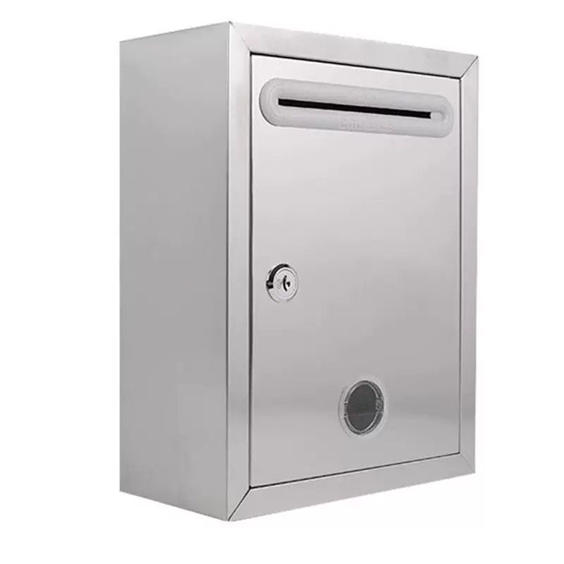 Stainless Steel Letter Box Mailbox Water- Resistant Key Mail box Locker ...