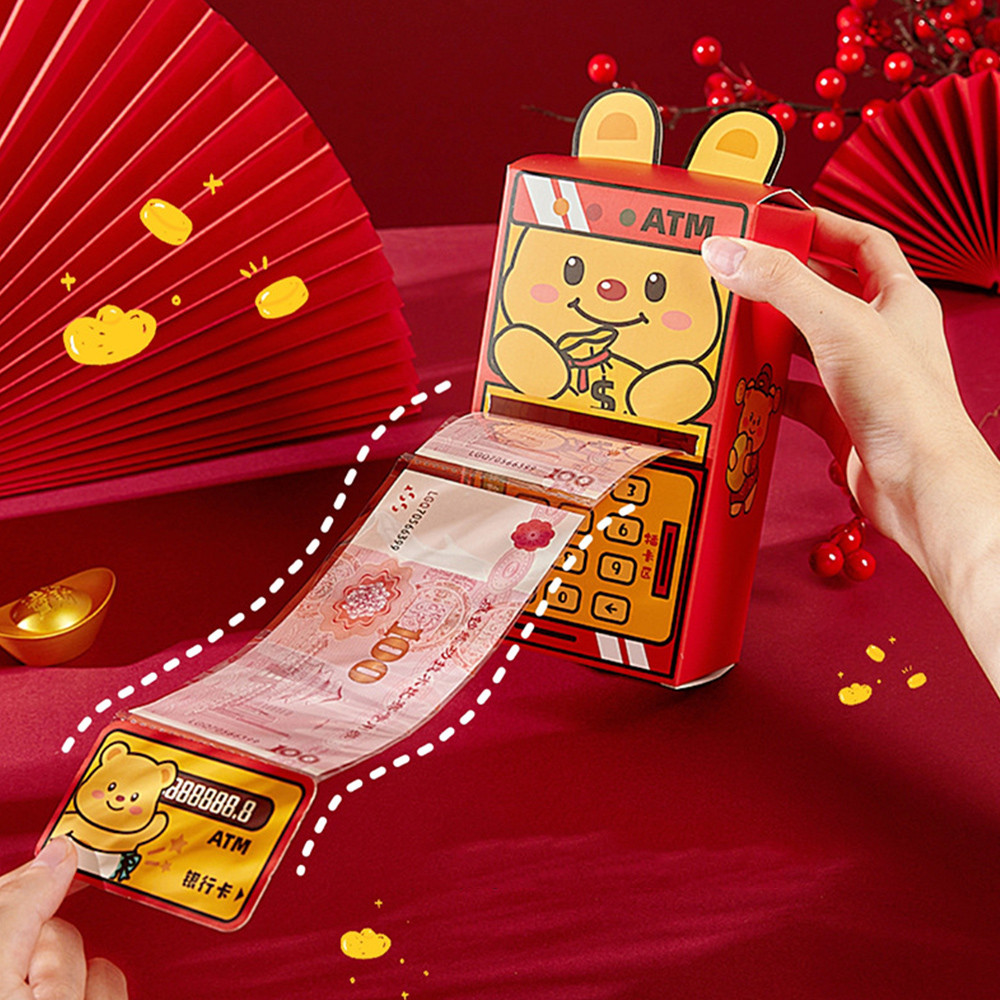 Fun Red Envelope 2026 New Year Pull-out Style Creative Storage Cute DIY ...