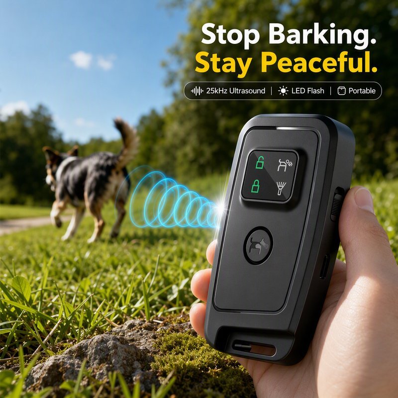 SKISOPGO Ultrasonic Dog Repeller Type C Rechargeable LED Flashlight ...