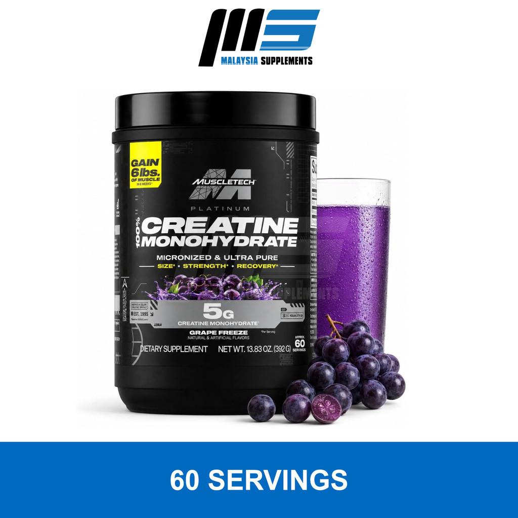 MuscleTech Platinum 100% Creatine Monohydrate (60 Servings) | Muscle ...