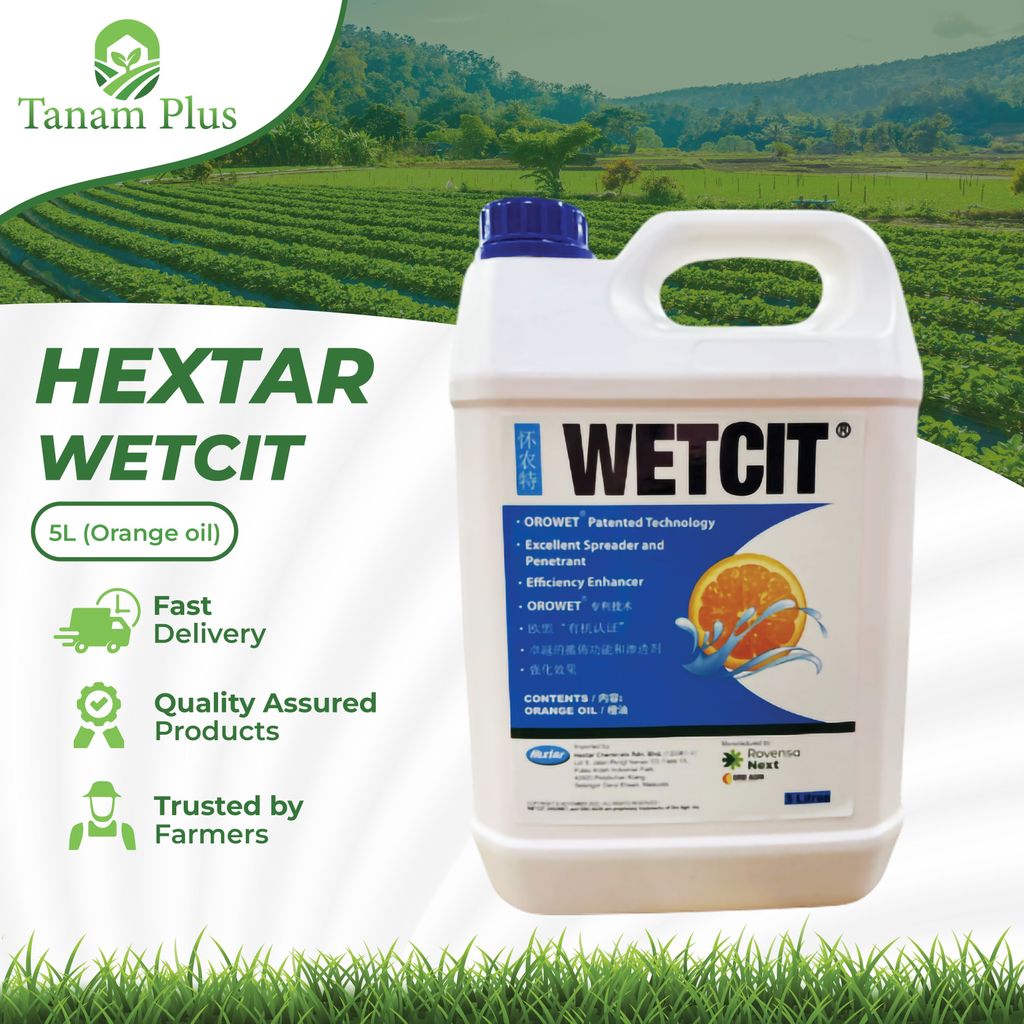 5L Wetcit Hextar Orange Oil Adjuvant Spreader Penetrant Insecticide  Fungicide Herbicide Pesticide | Shopee Malaysia