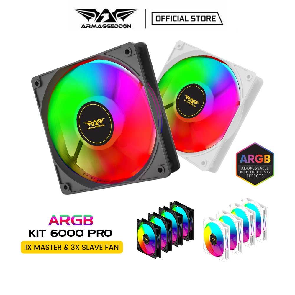 Armaggeddon ARGB 4 PCS Desktop PC Cooling Fans 120mm | KIT 6000 PRO ...