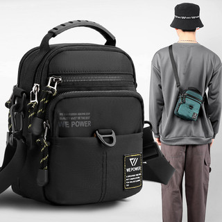 Men Mini Crossbody Shoulder Bag Water Resistant Nylon Multi Pocket ...