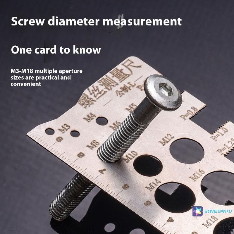 [BraveSundu] Screw Thread Pitch Gauge Ruler Measuring Tool Bolt Nut ...