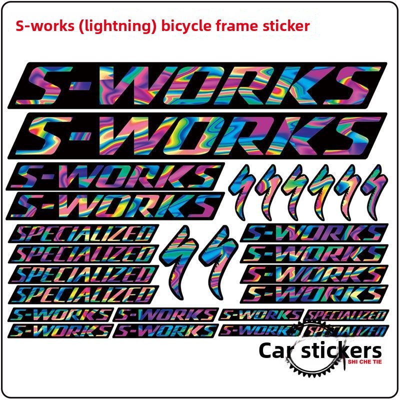 S-WORKS-20 Lightning Mountain Frame Sticker Highway Frame Color Change ...