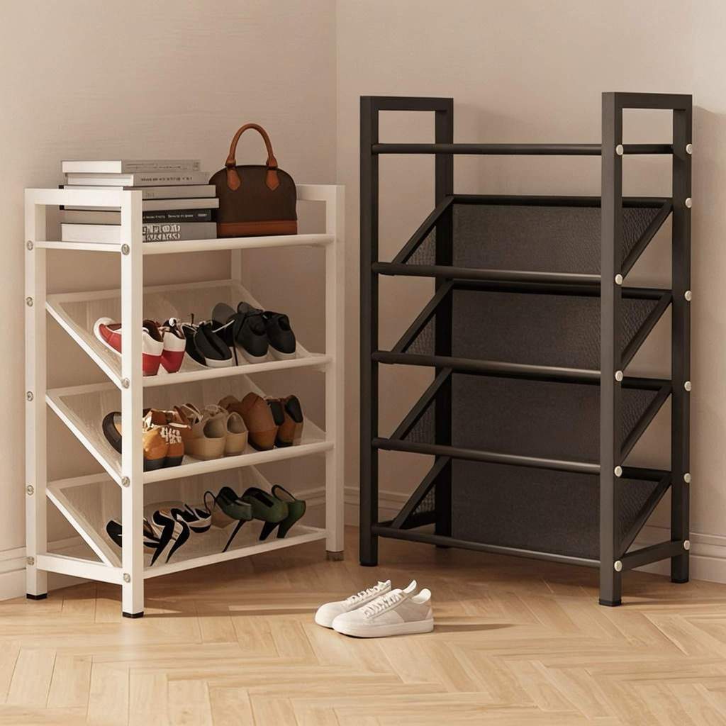 Metal Shoe Rack Rak kasut Mesh Shoes Organizer Storage Shelf Rak ...