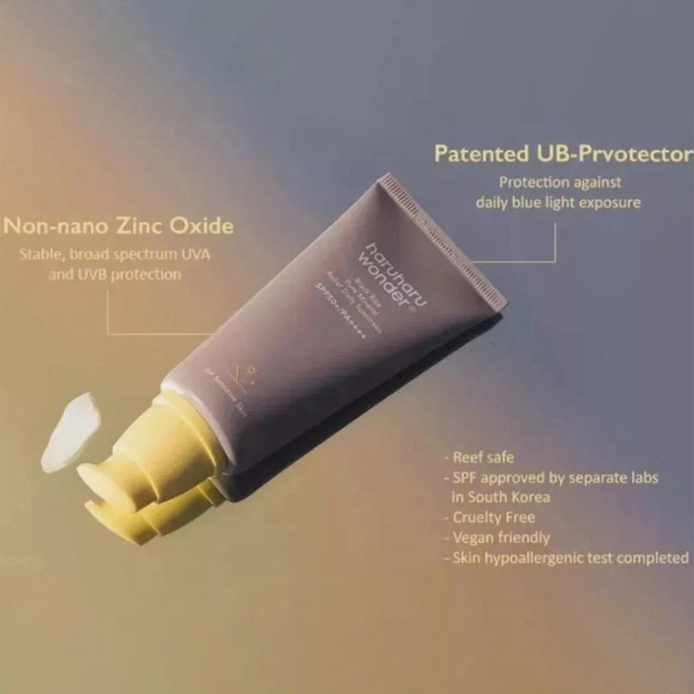 haruharu WONDER Black Rice Pure Mineral Relief Daily Sunscreen SPF50 ...