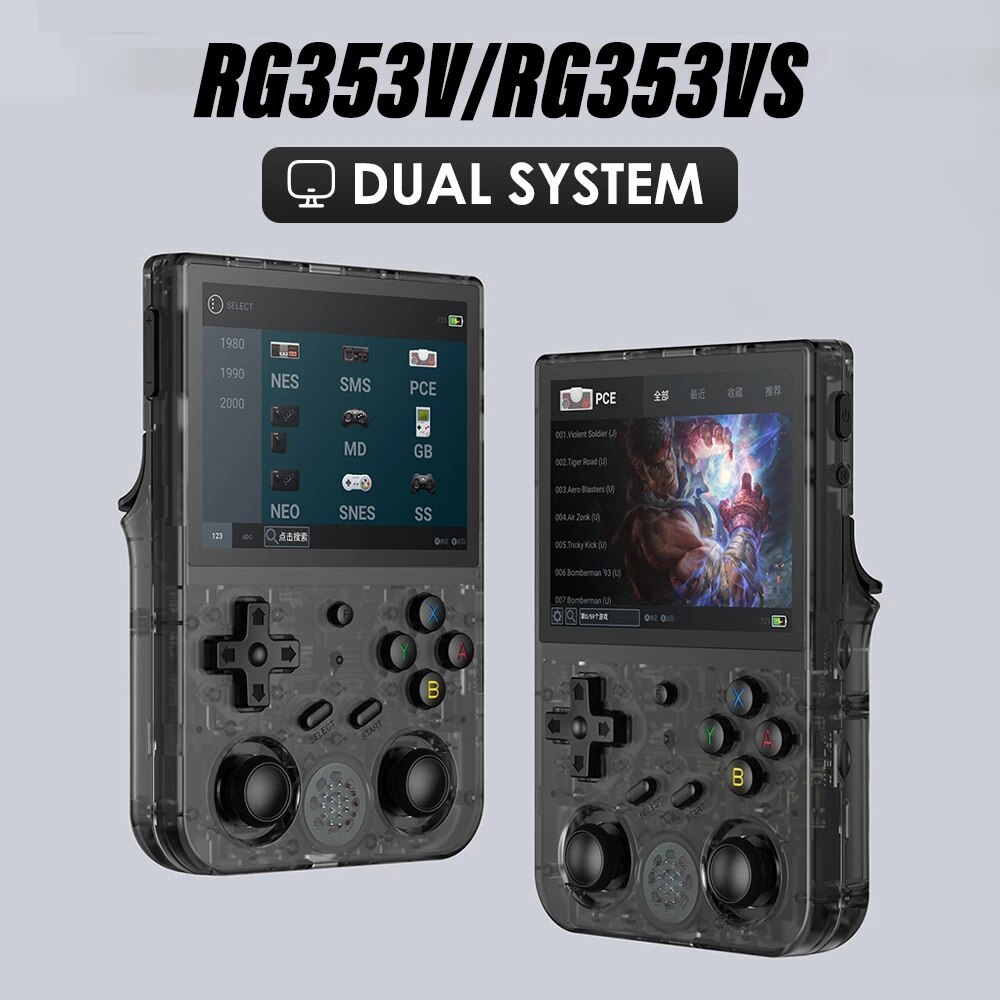 ANBERNIC RG353V RG353VS Handheld Gam Console 3.5'' IPS Screen HDMI ...