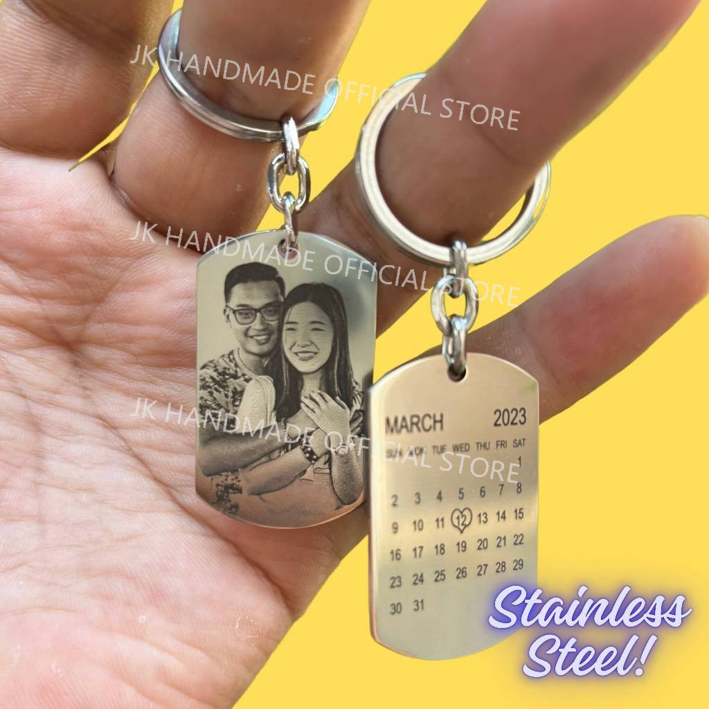 Stainless Keychain with Customized Engraving Photo, Logo or Text ...