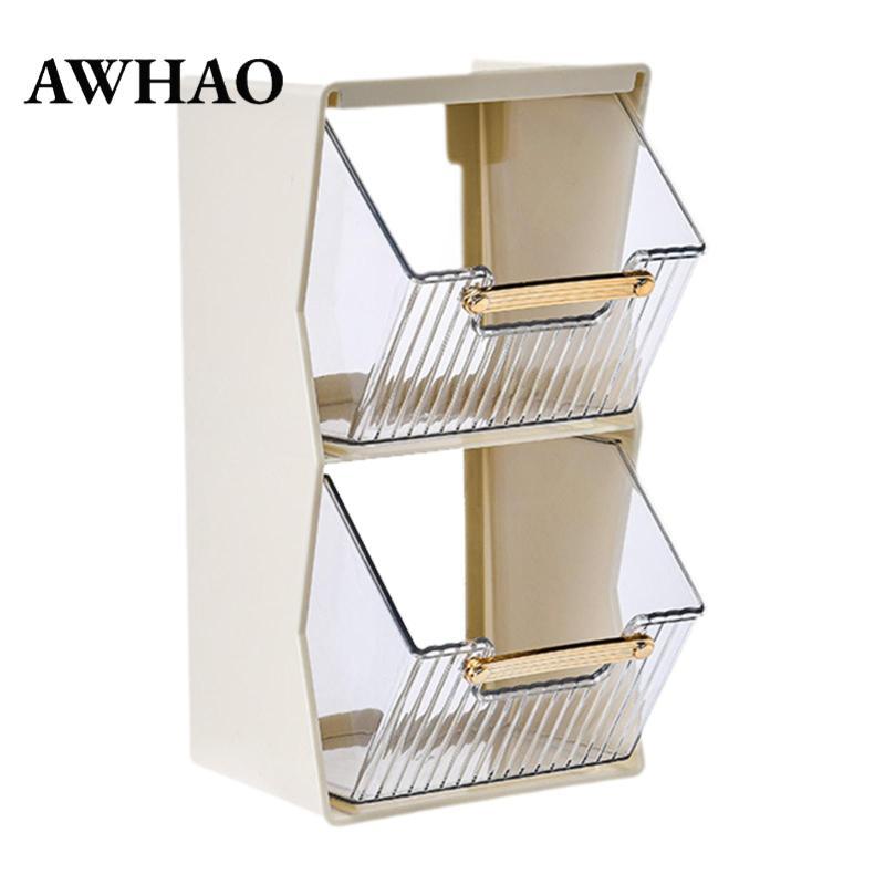 [AWHAO] Desktop Teabag Organizer Containers Space-saving Utility 2 ...