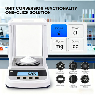 GOYOJO Precision Analytical Lab Balance Digital Scale 0.001g 500g/200g ...