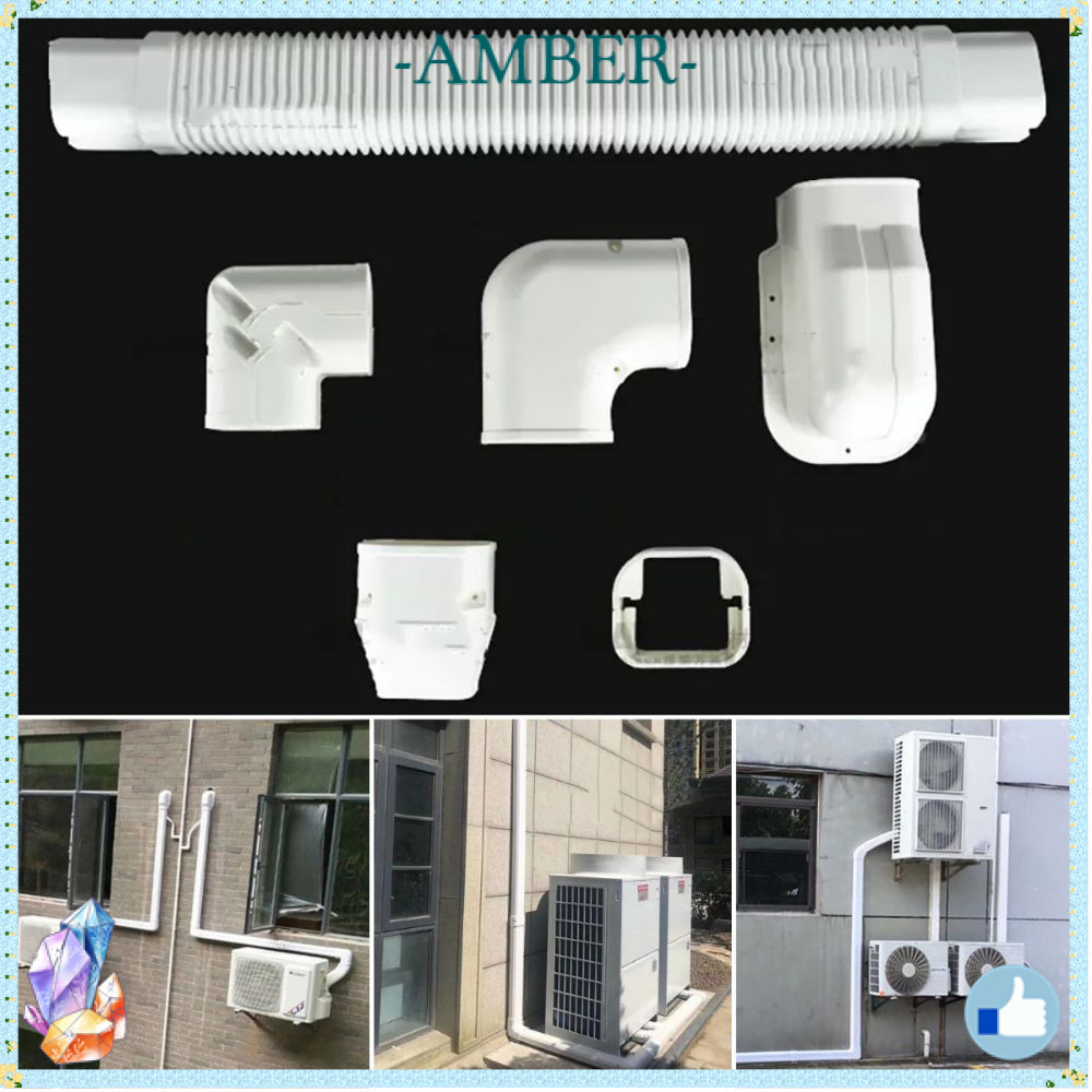 AMBER Air Cond Lineset Cover System, 75*65mm White Coupling End Cap ...