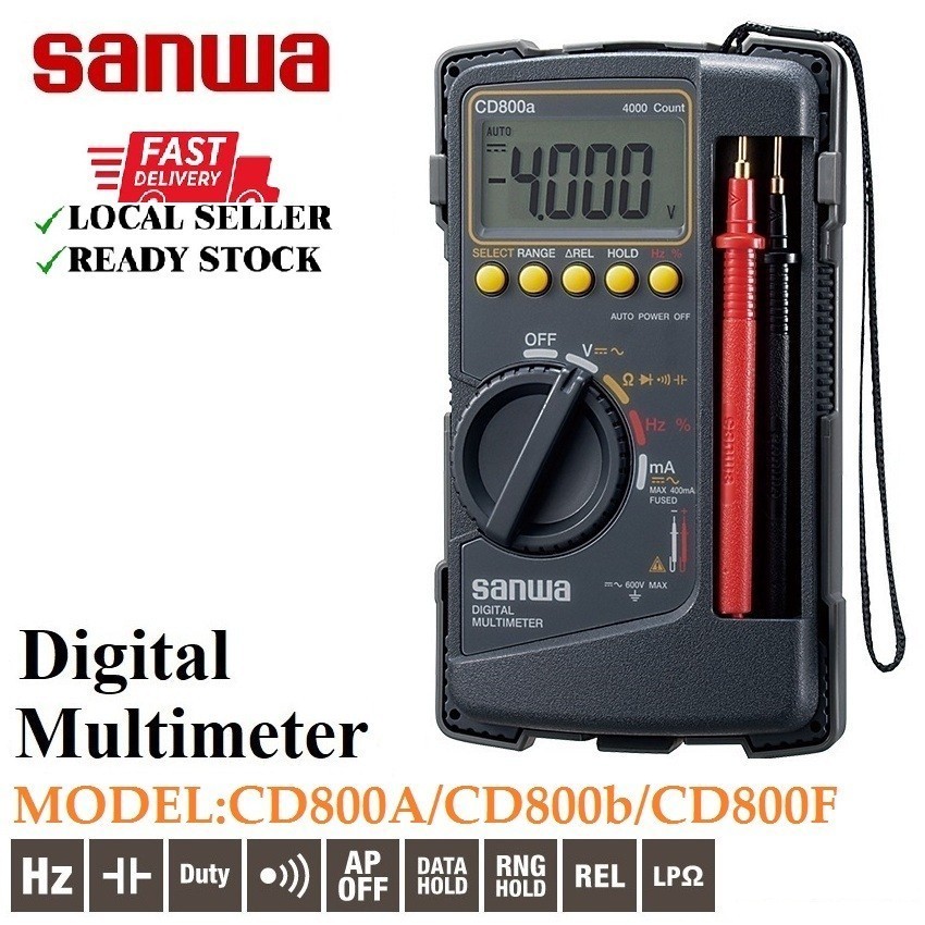 ORIGINAL Sanwa Digital Multimeter CD800A CD800b CD800F (Japan) | Shopee ...