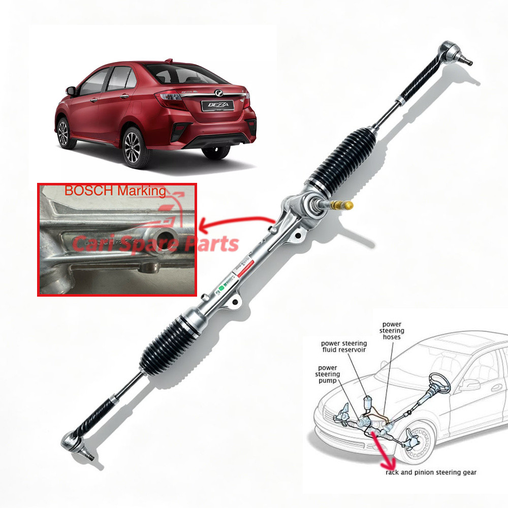 ORIGINAL PERODUA BEZZA POWER STEERING RACK Assembly (New) WITH TIE ROD ...