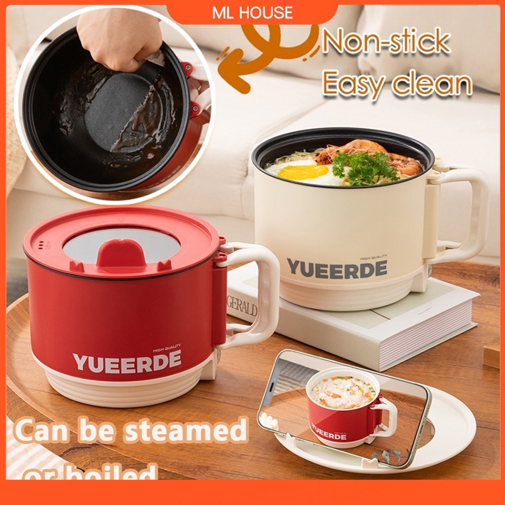 1.6L Portable Electric Cooking Pot Non-Stick Steamer Low-Power Electric ...