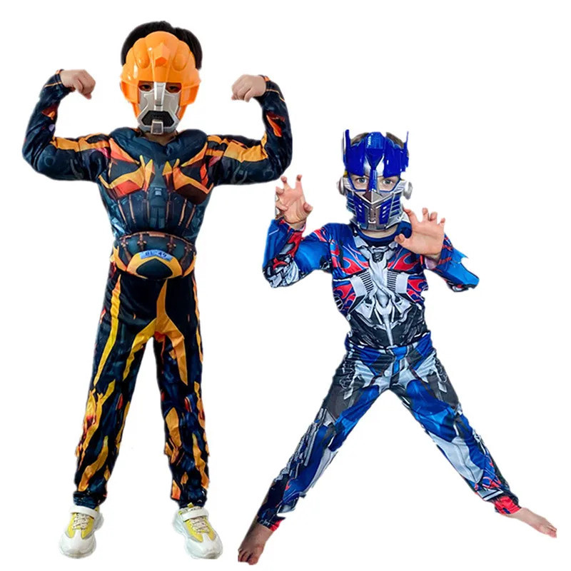 Robot Transformer Watak Filem Fantasi Kostum Otot Kanak-kanak Lelaki ...