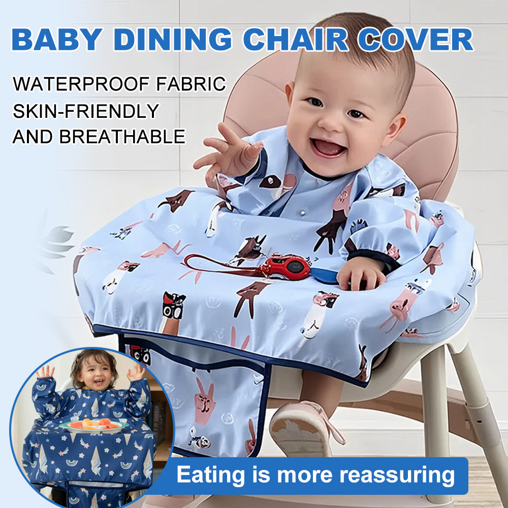 Coverall Baby Feeding Bib for Eating 𝗟𝗼𝗻𝗴 𝗦𝗹𝗲𝗲𝘃𝗲𝘀 𝗕𝗶𝗯 Attaches To ...