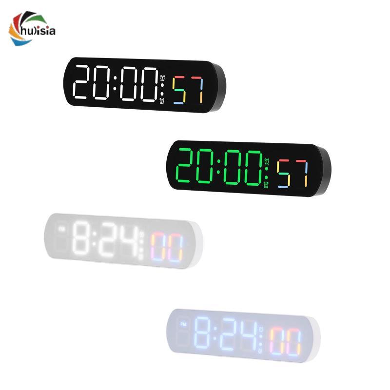 chulisia Table Clock Digital Alarm Clock Large LED Display Modern ...