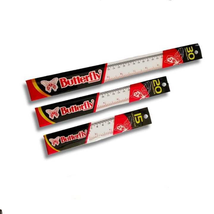 Transparent Plastic Butterfly Ruler 15 20 and 30 Cm Ruler Unit Price ...