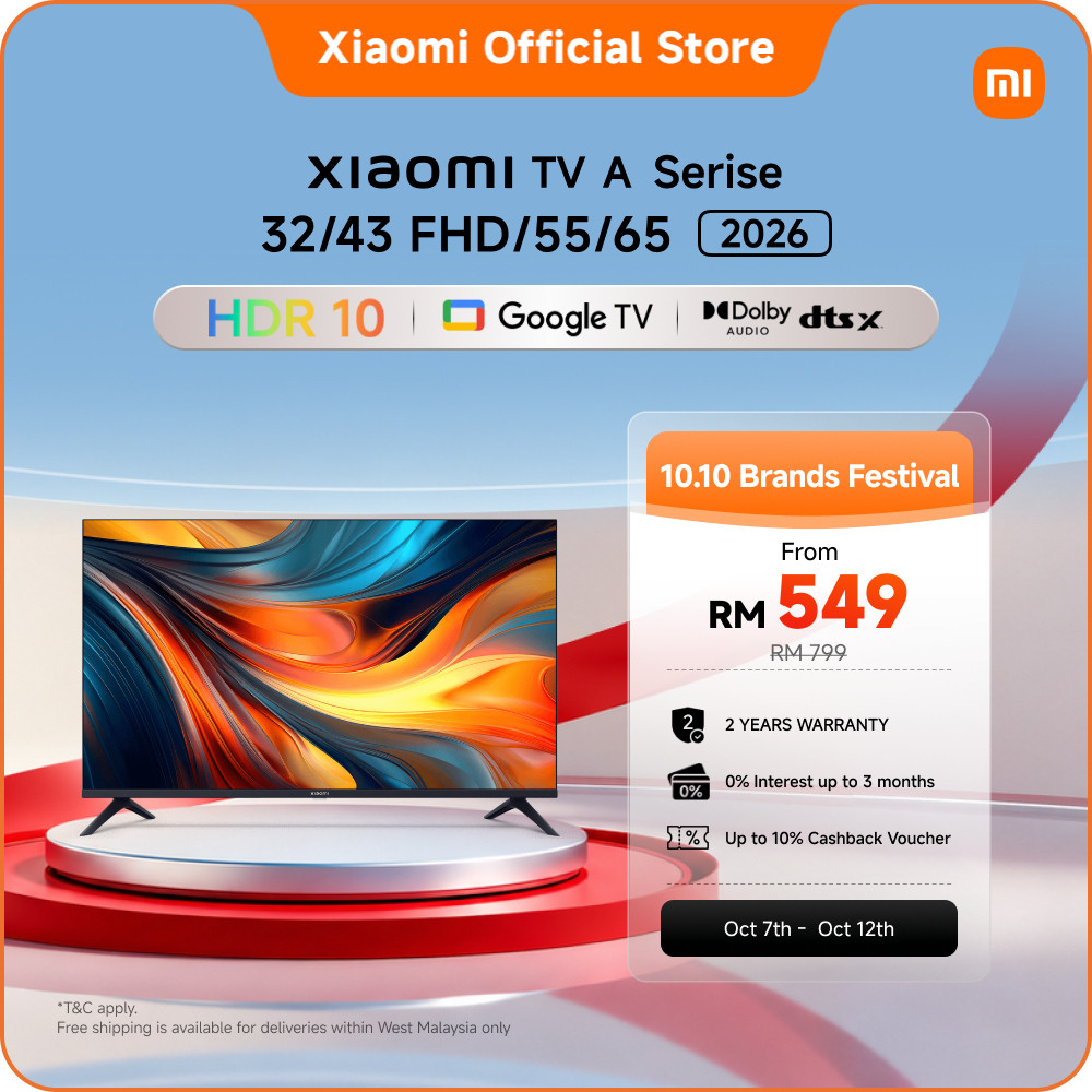 Xiaomi TV A Series 32/43/43 FHD/55/65 2026 Smart TV | HDR 10 Google TV ...