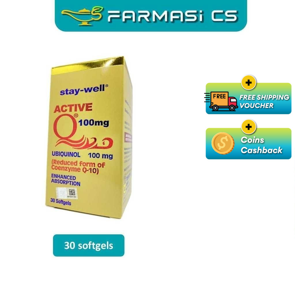Stay-Well Active CoQ10 Ubiquinol 100mg 30s EXP:01/2029 [ Live-Well Stay ...