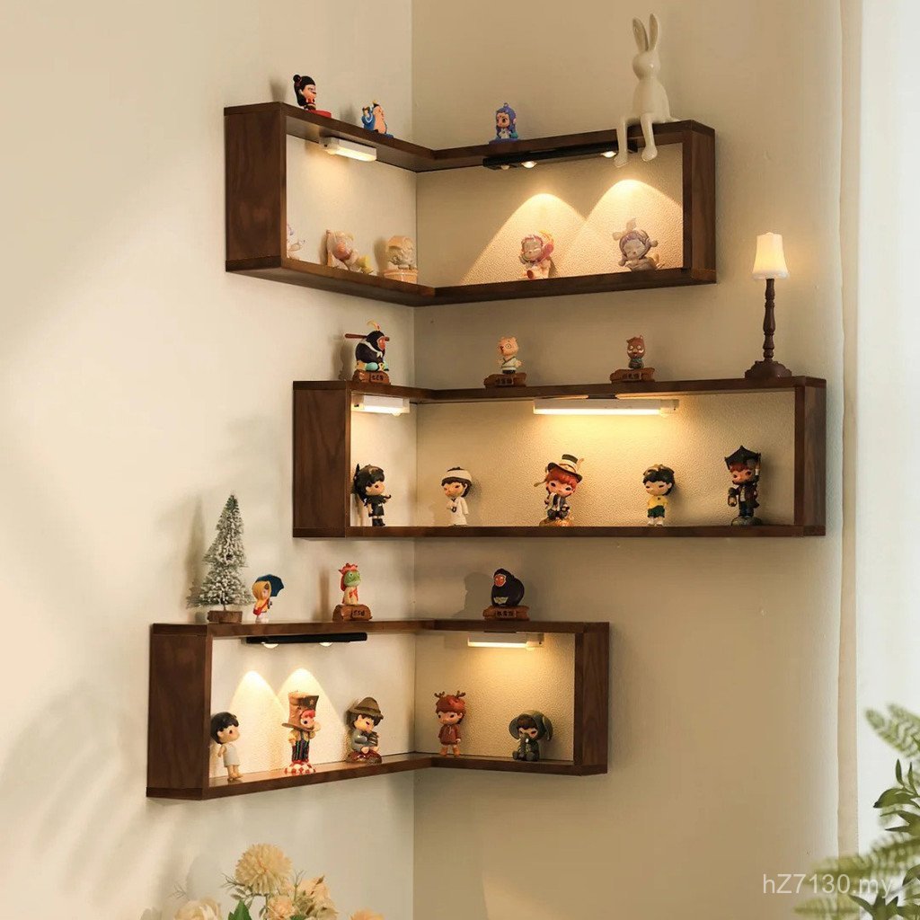 90 Hanging Corner Decoration Rack Living Room Bookshelf Corner Wall ...