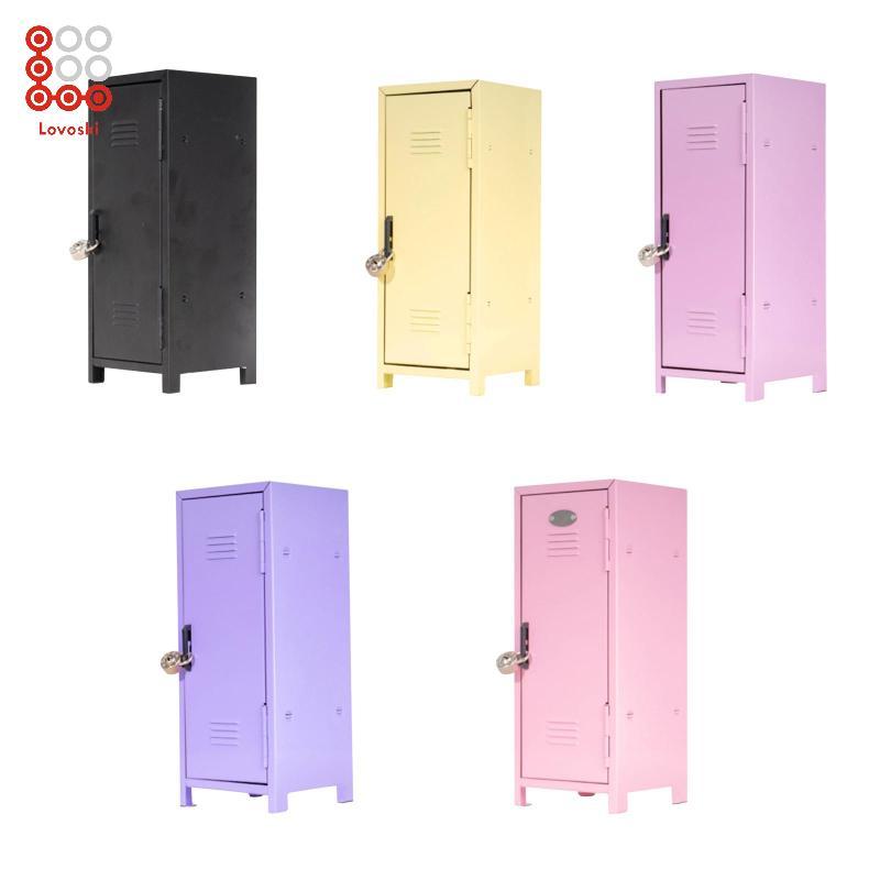[Lovoski] Small Storage Cabinet Mini Locker Desktop Lockbox Organizer ...