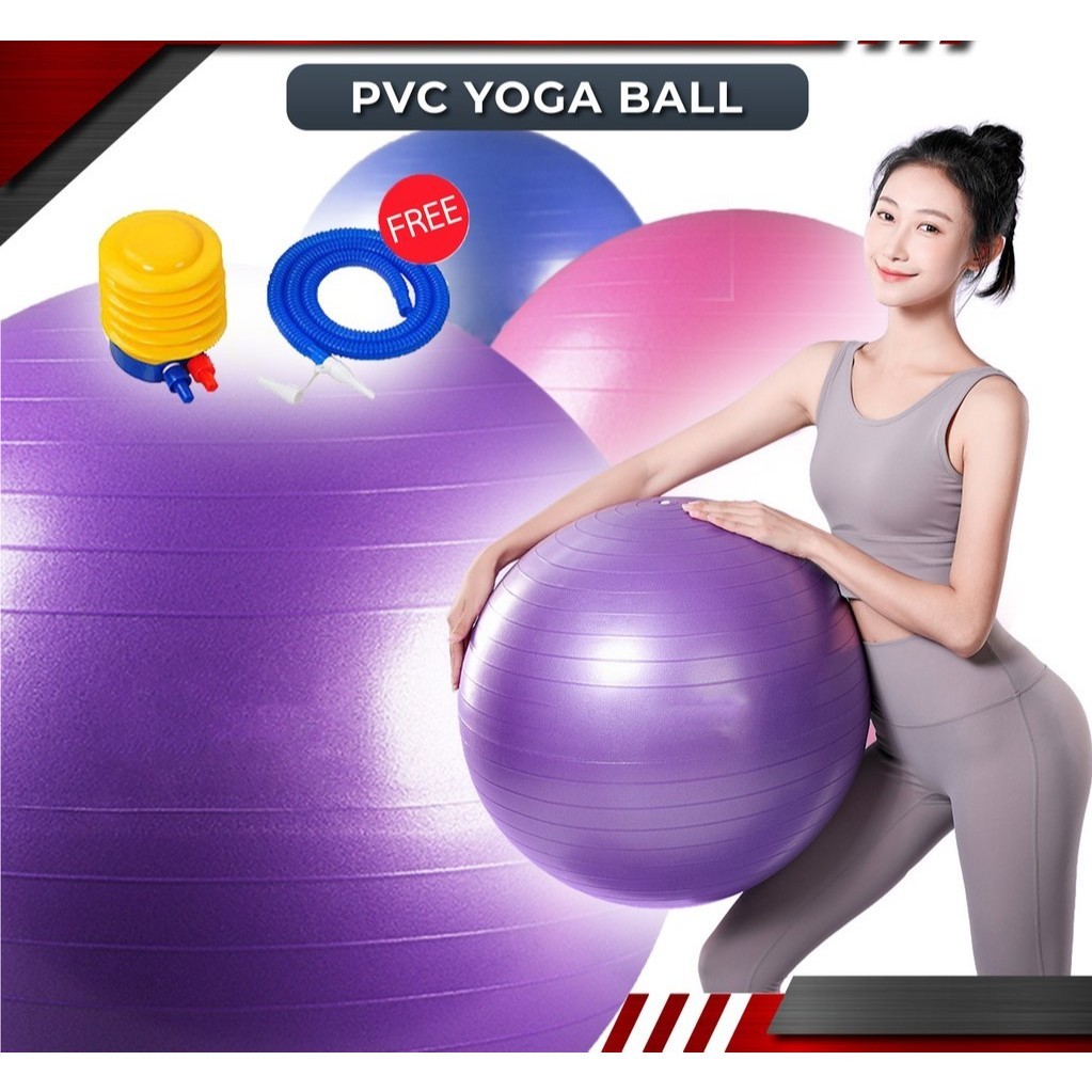 Burst Resistance Yoga Ball Gym Fitness Weight + FREE Pump (READY STOCK ...