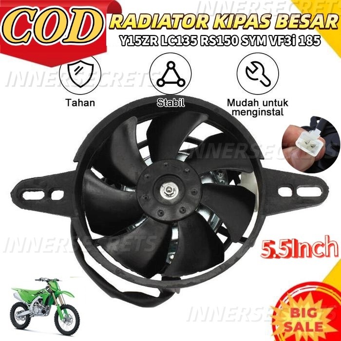 RADIATOR KIPAS BESAR/Radiator Big Fan/Easily Installable 12V Motorcycle ...