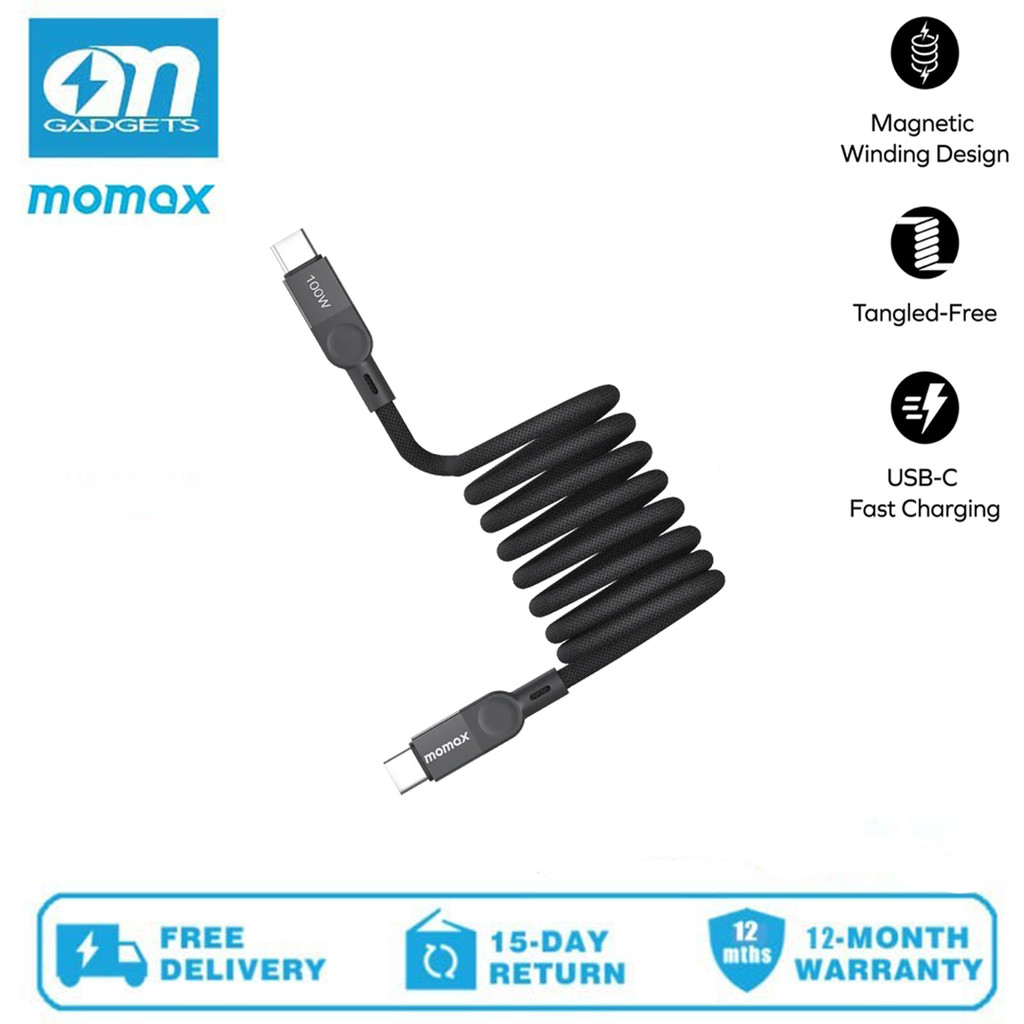 Momax Mag Link USB-C to USB-C 100W USB2.0 Magnetic cable 100W, 6.6ft ...