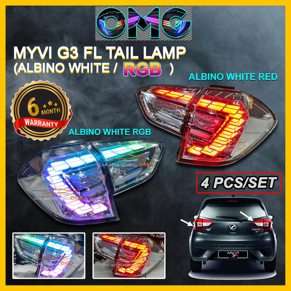 Perodua Myvi V2 2018 - 2025 Gen3 Facelift Dragon Scale Tail lamp With ...