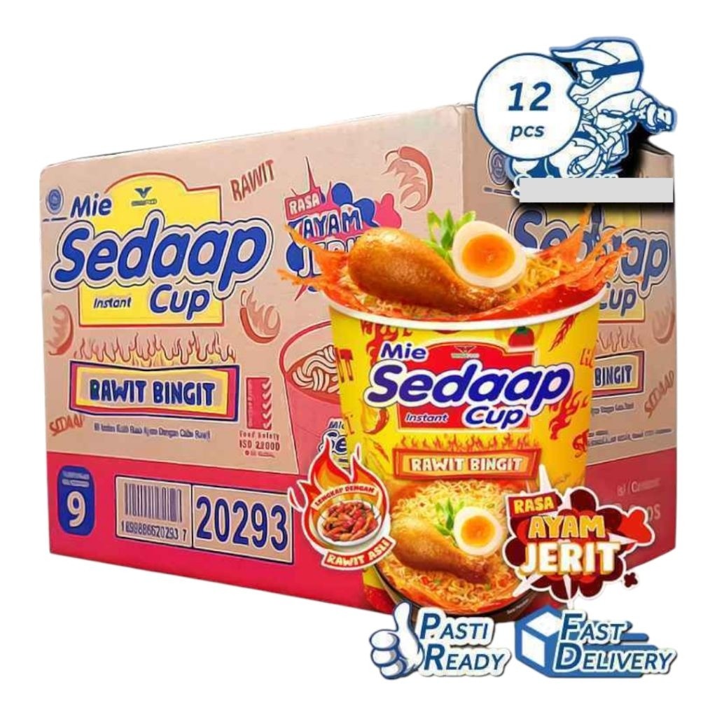 Mie Sedaap Cup Ayam Jerit Mie instan Kuah 75g (Kemasan Karton) | Shopee ...