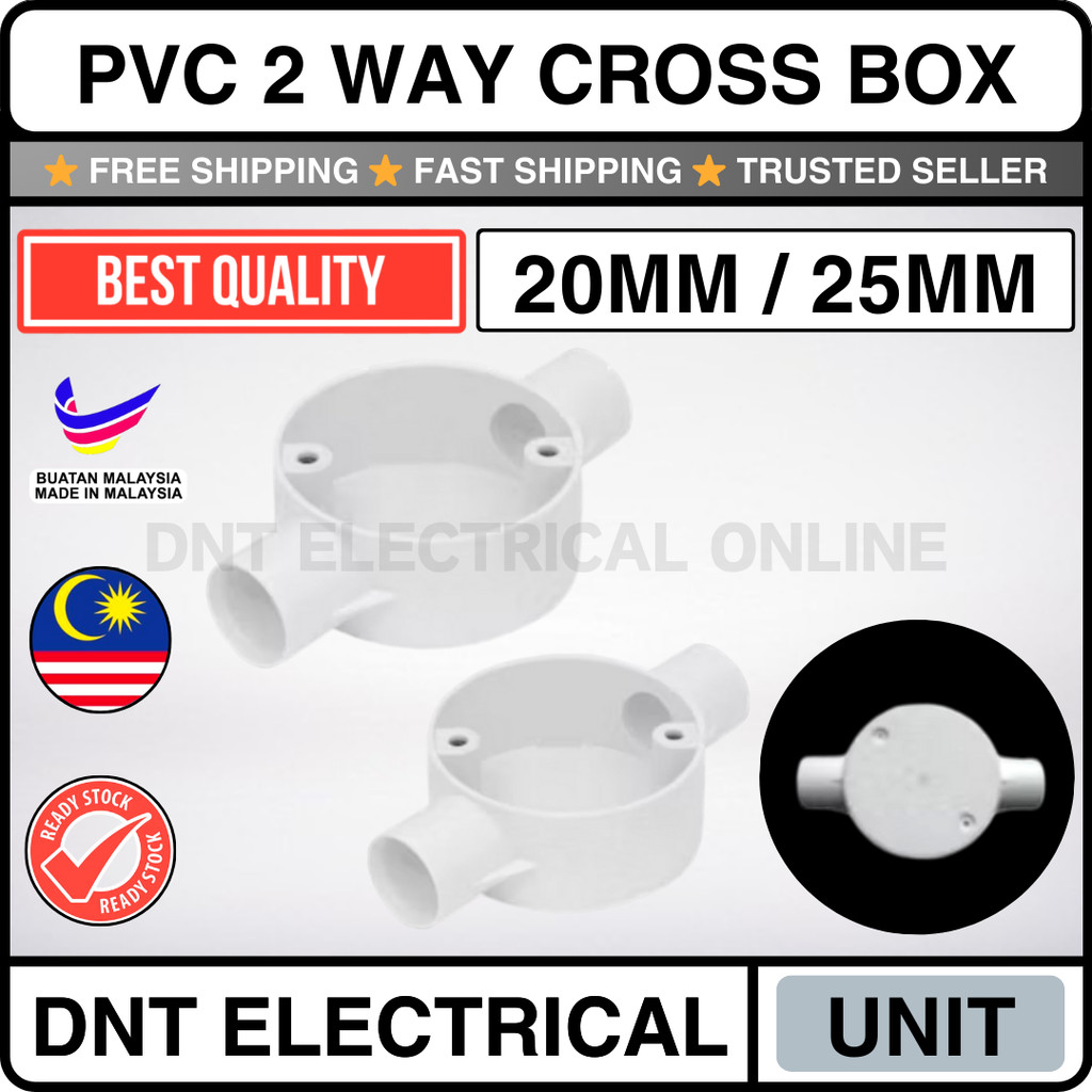 20mm & 25mm PVC 2Way Box / Through Box / PVC Wiring Through Box for PVC ...