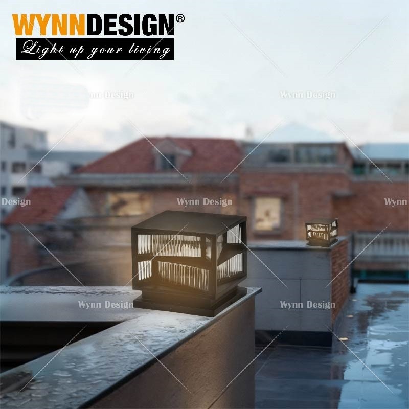 Wynn Design [25cm Pillar Light] Outdoor Gate Lamp Weather Proof Modern ...