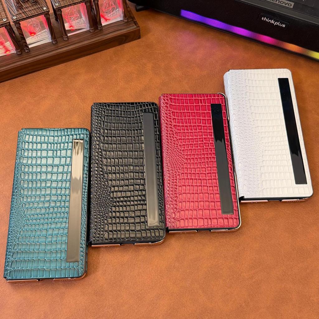 Luxury Crocodile Texture Flip Leather Hard Case for Honor Magic V6 ...