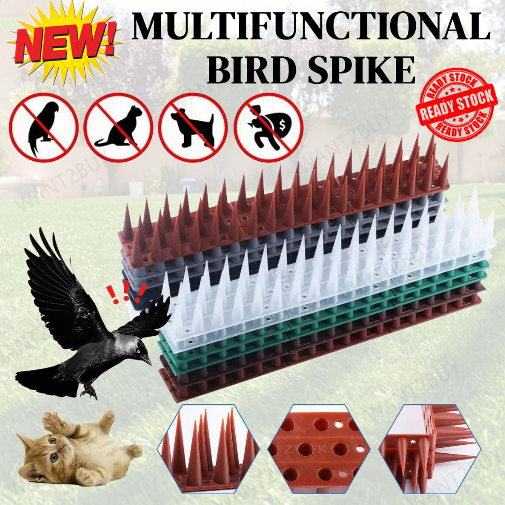 1pcs Plastic Bird Spike Wall Fence Defender Spikes Anti Climb Security ...