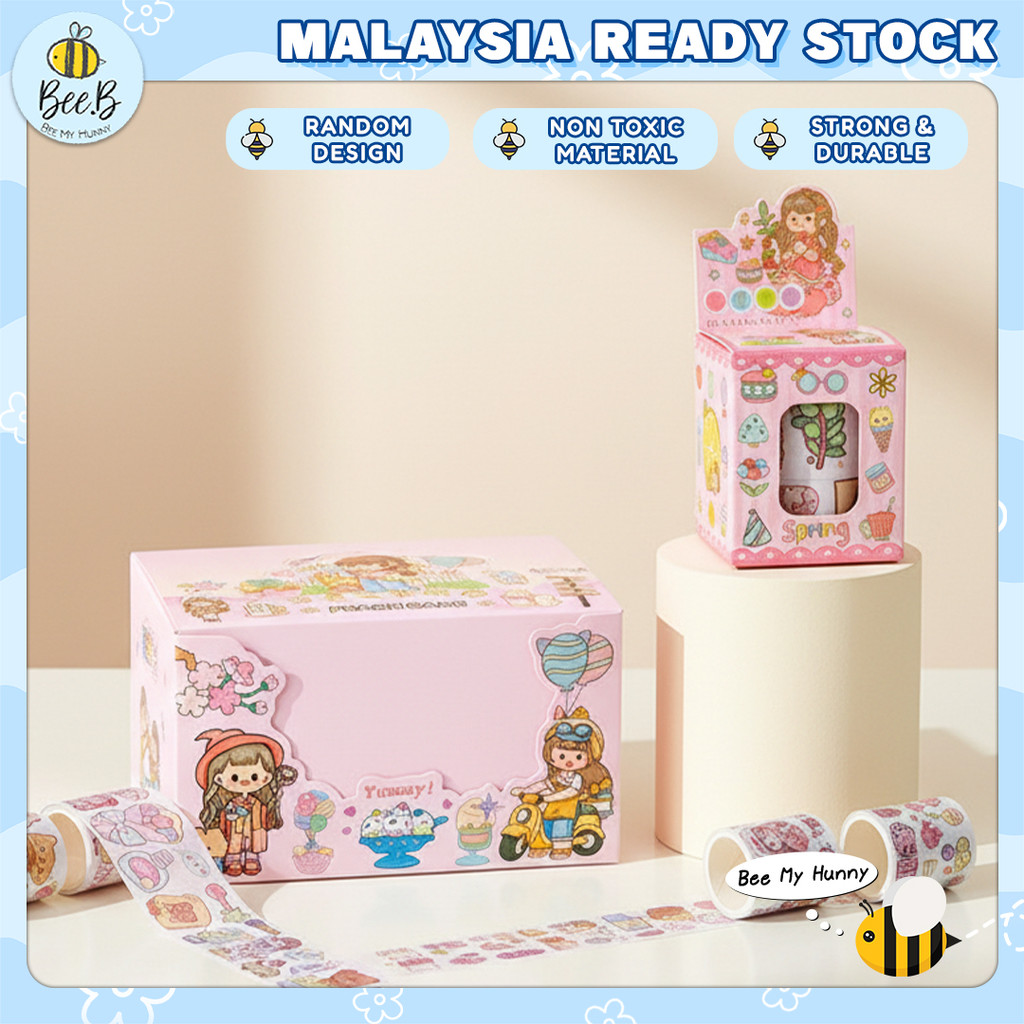 Kids Cute Cartoon Sticker Roll Children DIY Creative Decorative ...