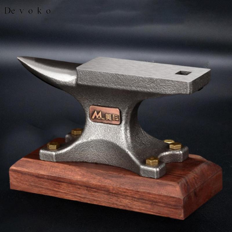 Devoko Single-point Anvil with Stable Wooden Base, Blacksmithing, Metal ...