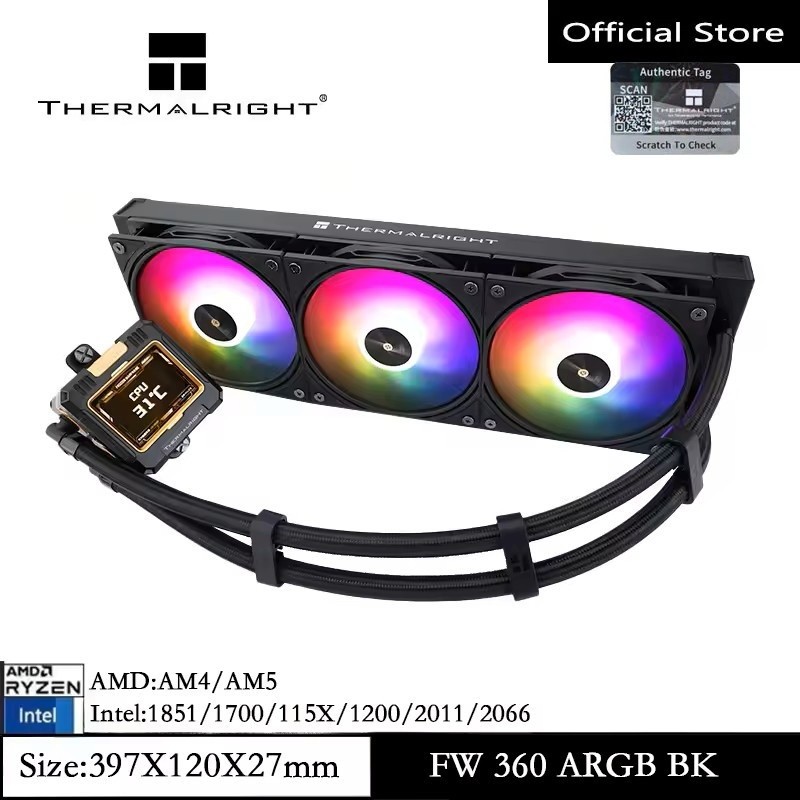 Thermalright FW360 CPU Liquid Cooler 2.4 inch IPS radiators 2.4 inch ...