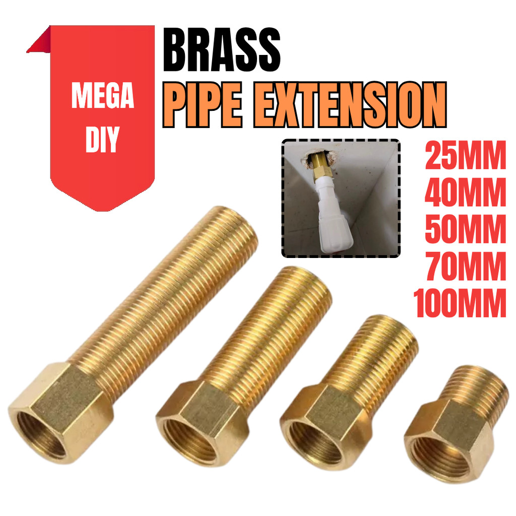 BRASS Pipe Extension PIPE FITTING EXTENSION ADAPTOR MALE FEMALE 25MM ...