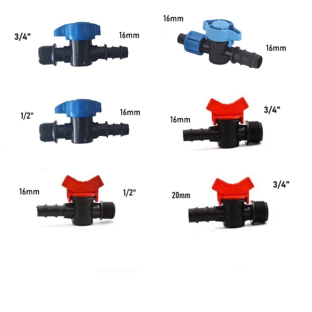 16mm/20mm/25mm Quick Action Valve Male Thread Irrigation / Fertigasi ...