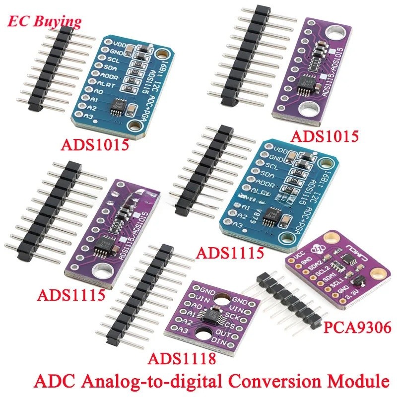 16 Bit I2C IIC ADS1115 ADS1015 ADS1118 Converter Module PCA9306 ADC ...