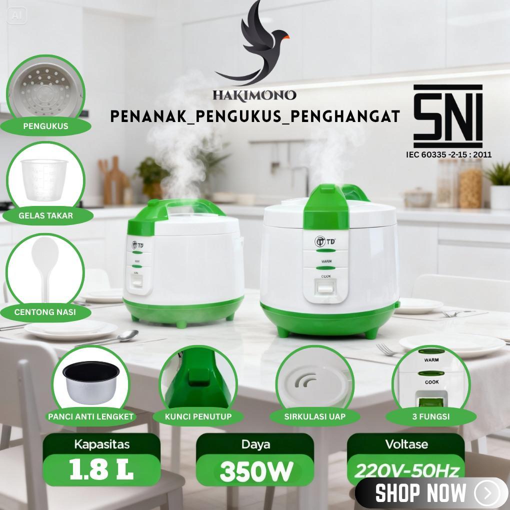 [SN] SNI Rice Cooker Magiccom 3in1 Rice Cooker Steamer Warmer 1.8 Liter ...