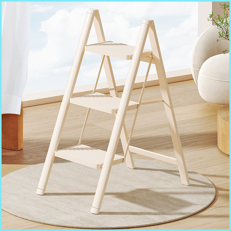 Household ladder, folding telescopic thickened a-frame ladder, indoor ...