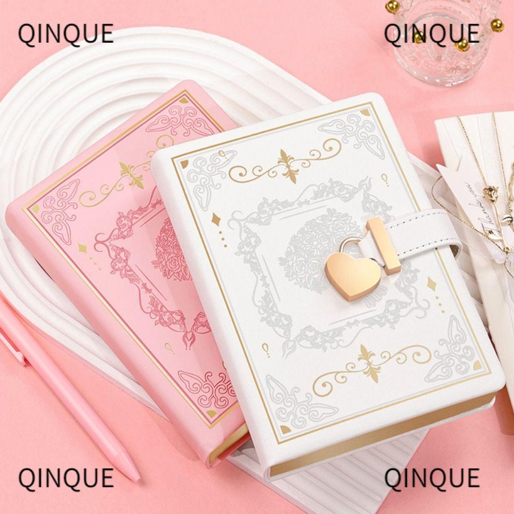 QINJUE B6 Secret Diary Book, With Lock Key 288 Pages Memo Notebook ...