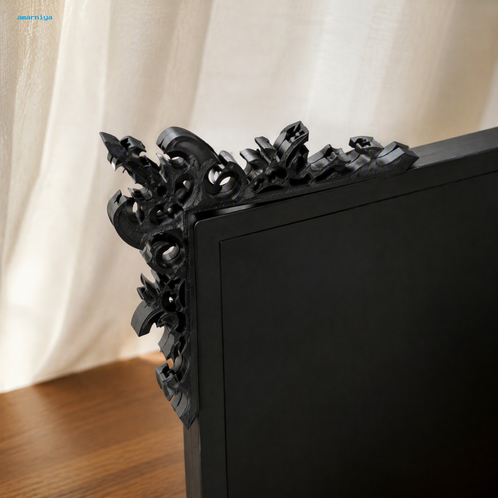 AM| 2Pcs Gothic Monitor Frame Decor, 3D Printed Snap On Design, No ...