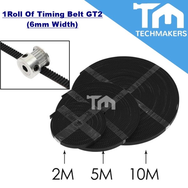 1Roll Of 10 Meter Timing Belt GT2 (6mm Width) For 3D Printer Techmakers